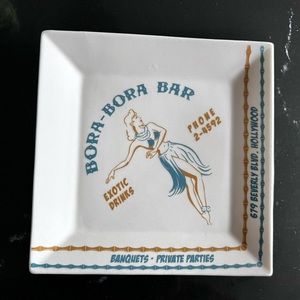 Bora-Bora Bar. Hollywood bar coaster/napkins cocktail tray retro collectible